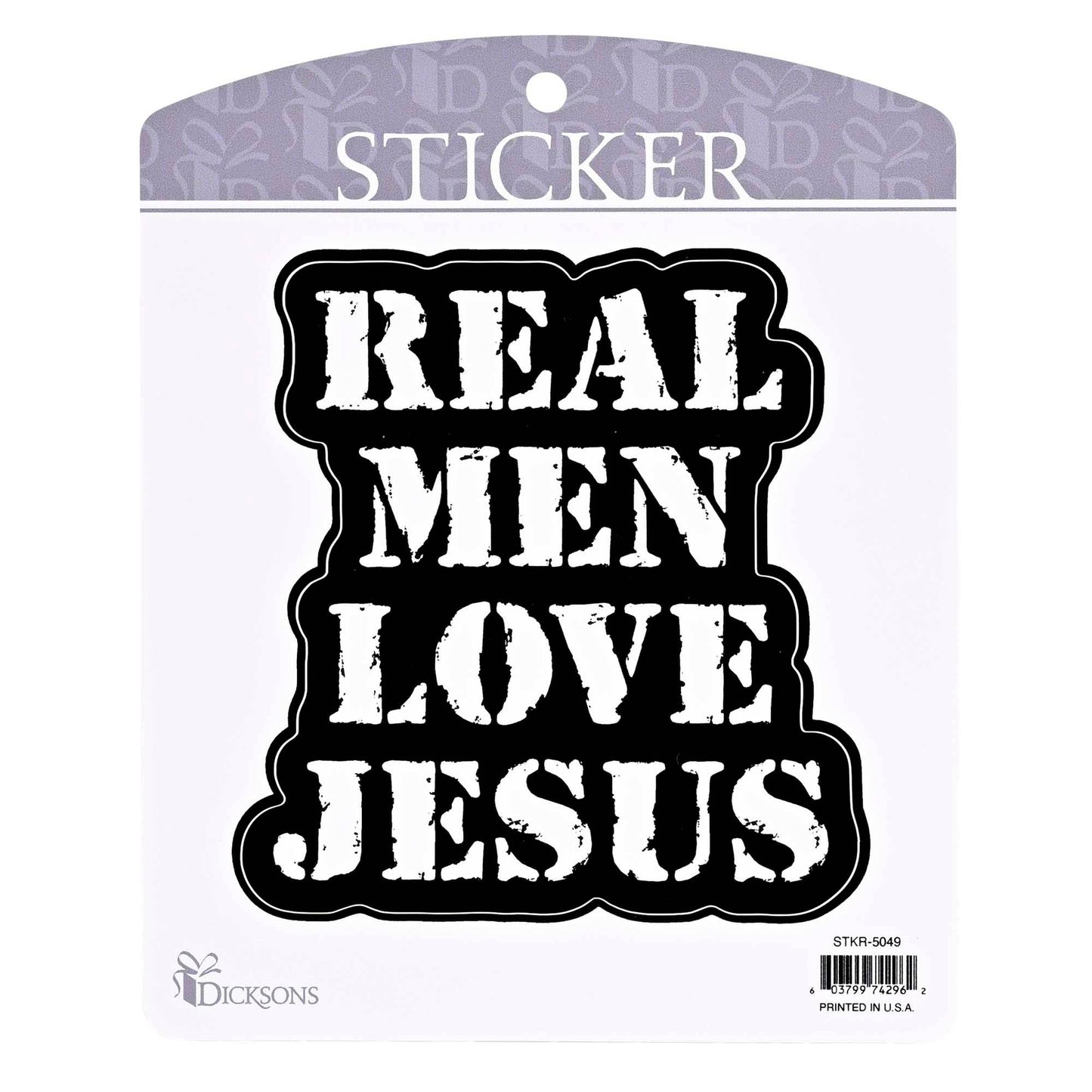 Sticker Real Men Love Jesus