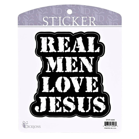 Sticker Real Men Love Jesus