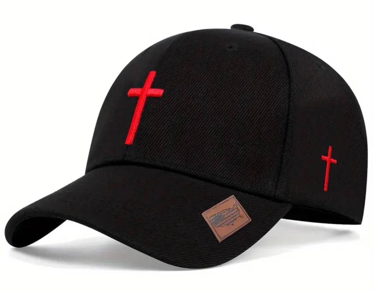 Embroidered Cross Hat