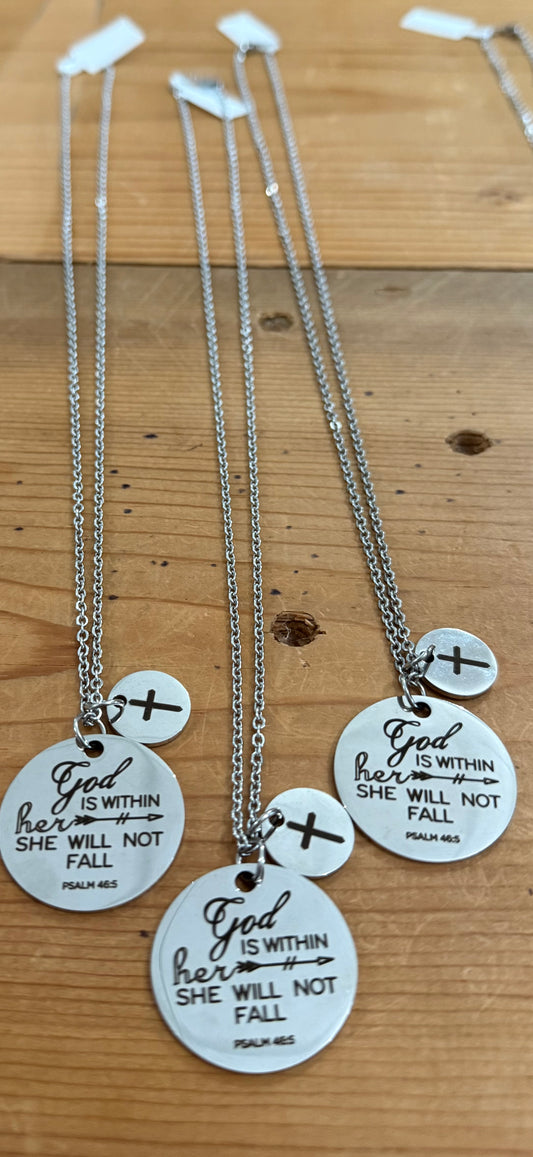 Women’s God is Within Her Stainless Steel Necklace