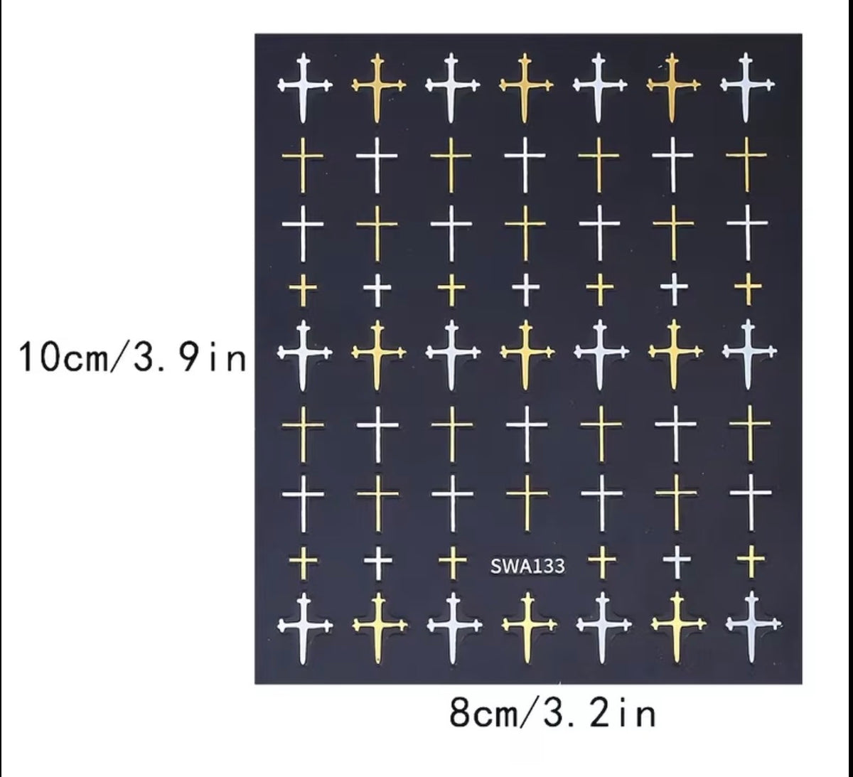 Just For Her Cross Nail Stickers