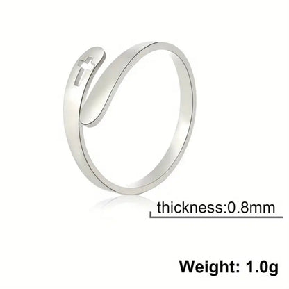 Adjustable Stainless Steel Cross Ring