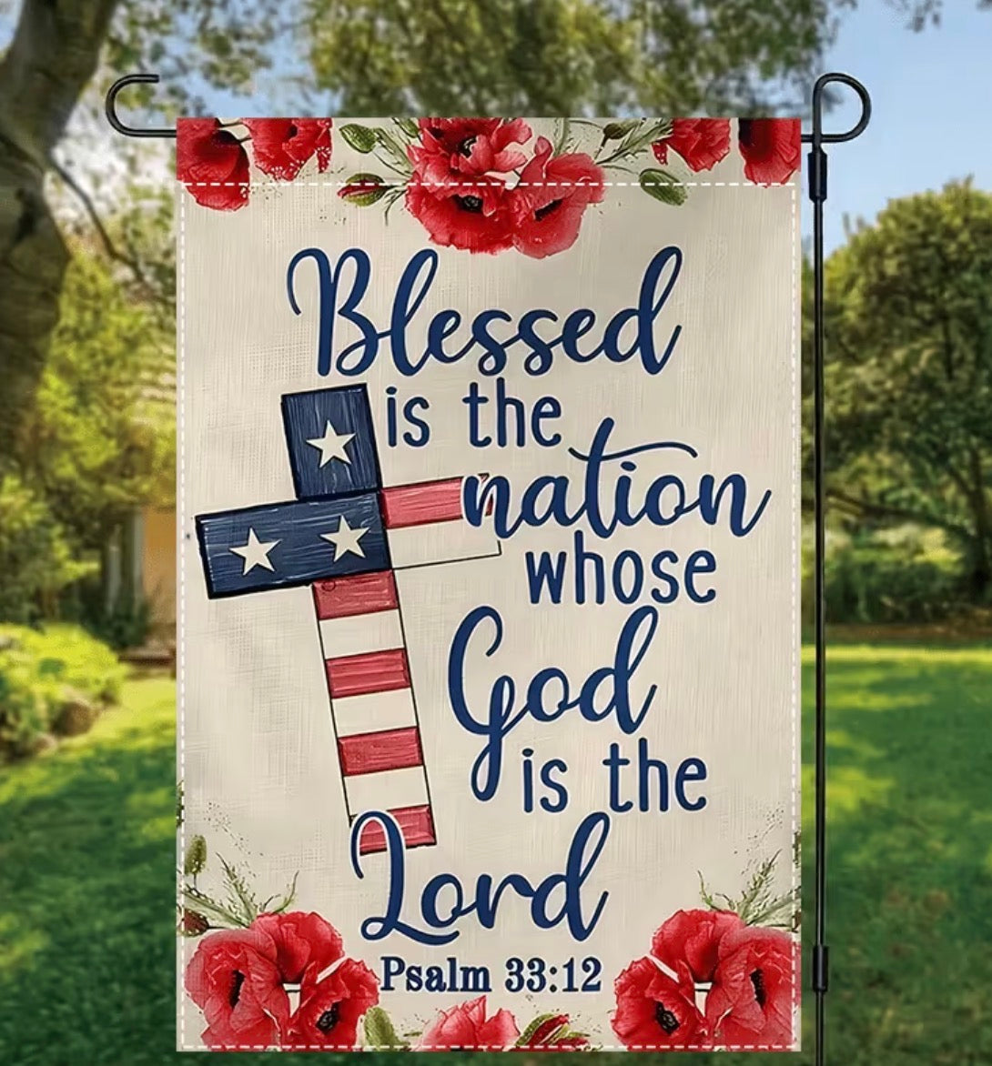 Cute Faith Based Garden Flags with Posts