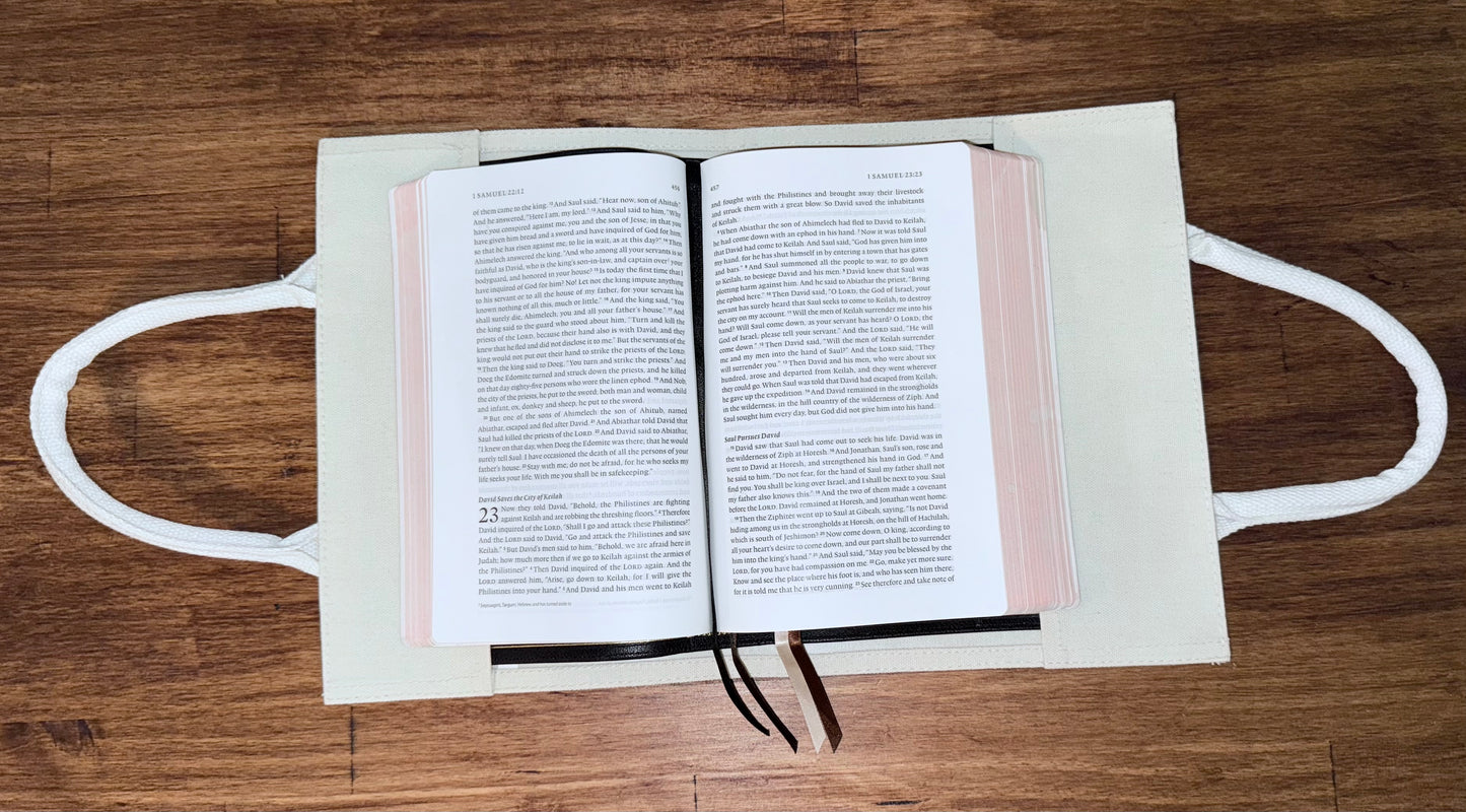 Faith and Grace Canvas Book Cover Carry Case