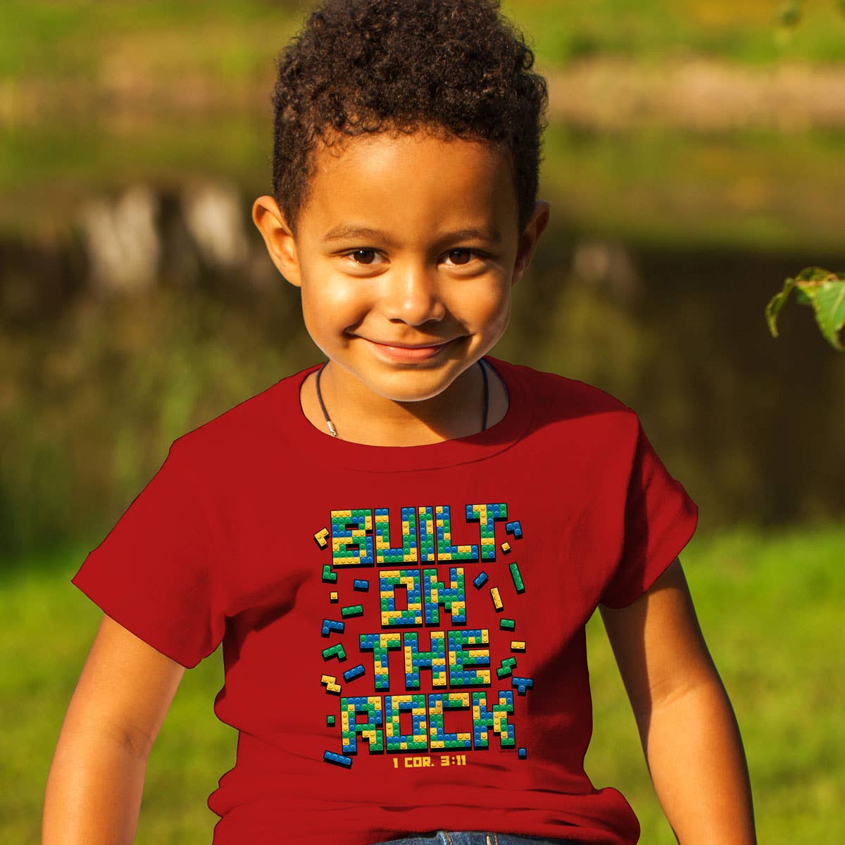 Kids 1 Cor. 3:11 Built on the Rock T-Shirt