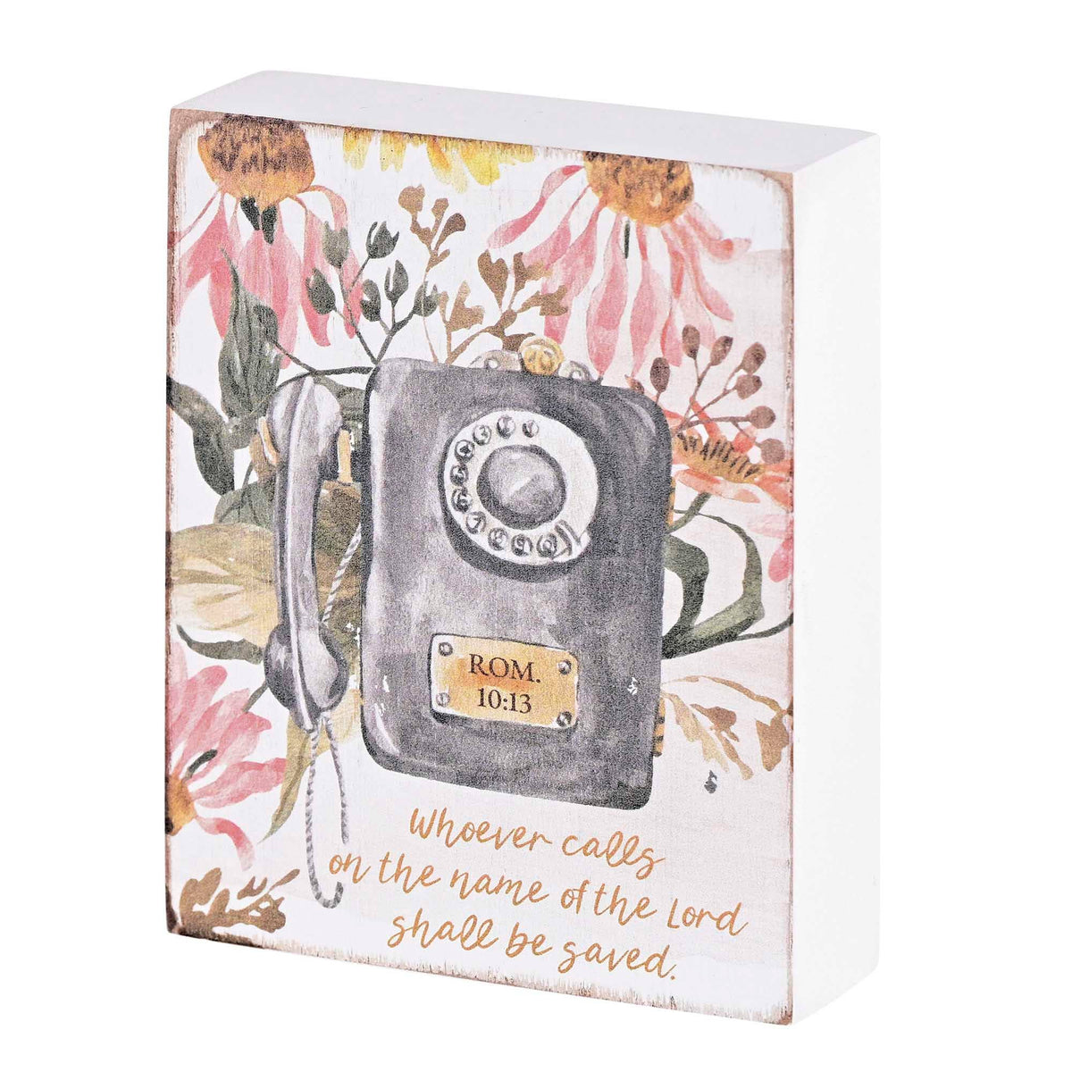Whoever Calls White Tabletop Plaque 3x4