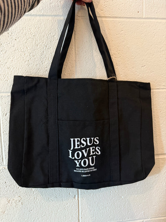 Jesus Loves You Canvas Tote Bag