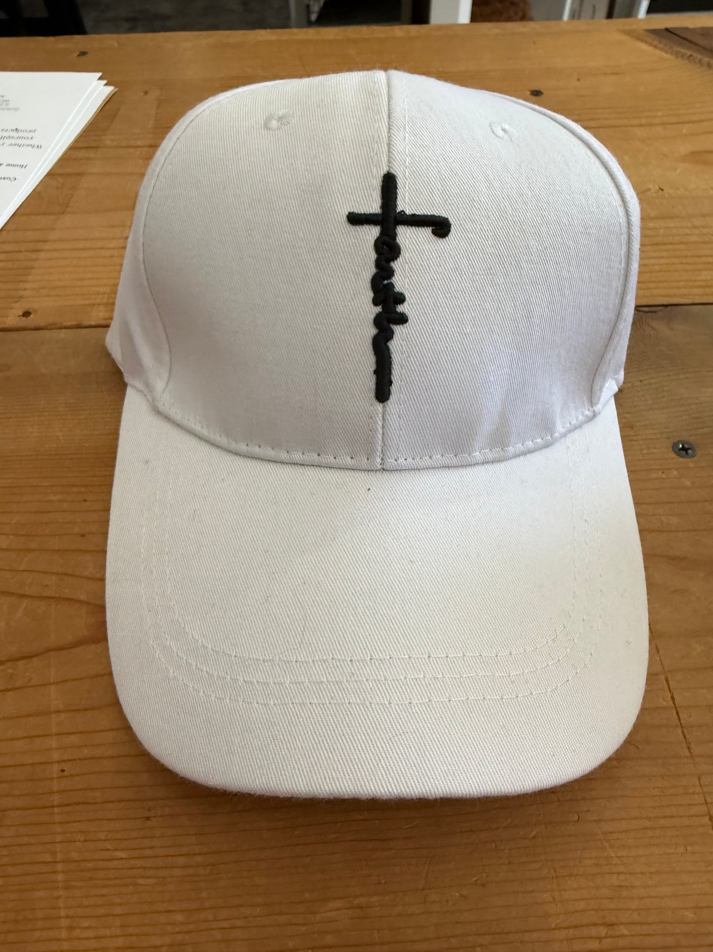 Embroidered “Faith” Cross Hat