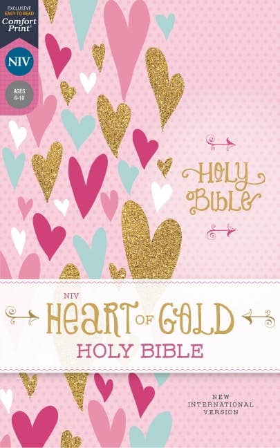 NIV Heart of Gold Holy Bible, Hardcover