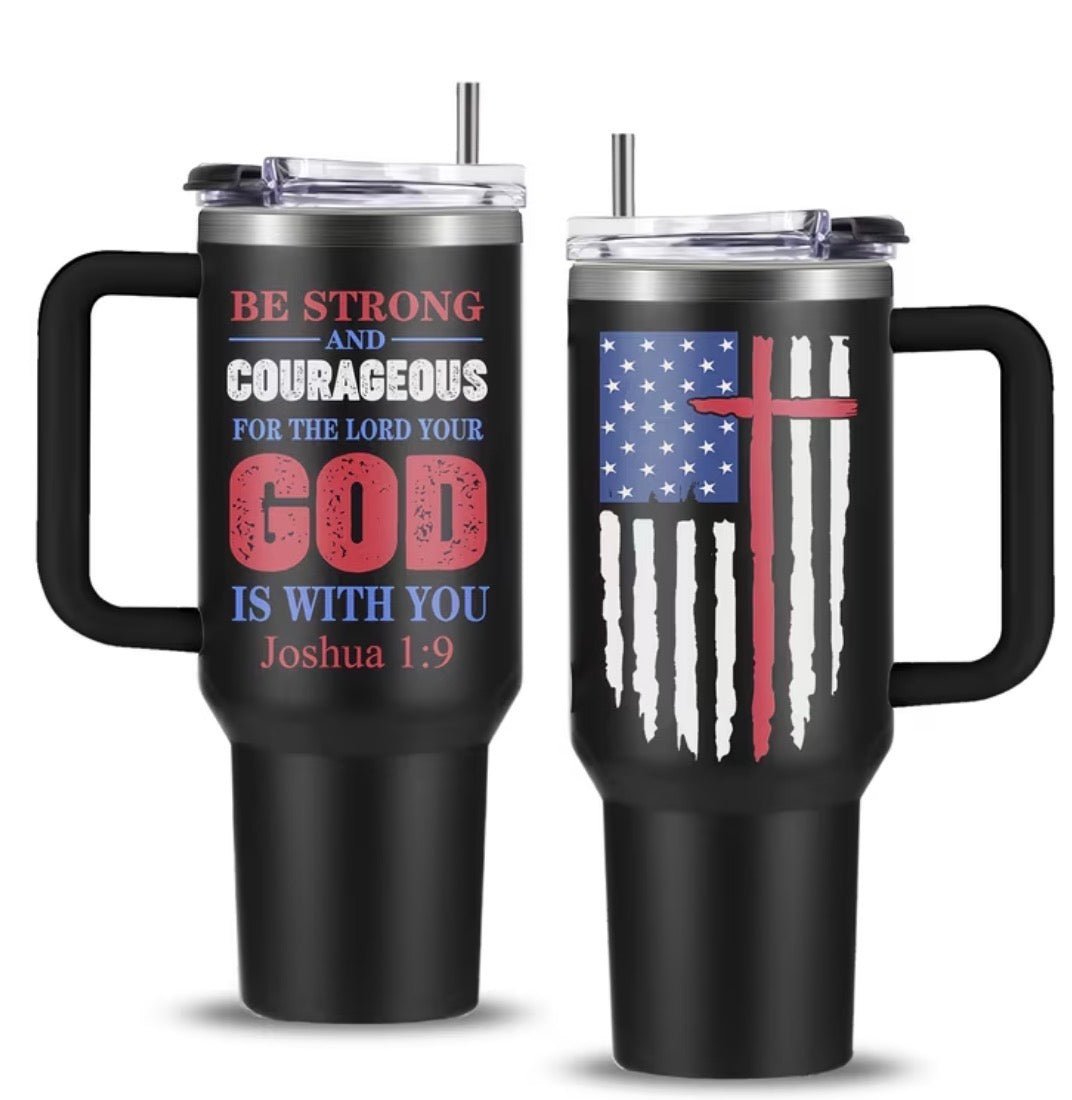 “God is With You” Double Wall Stainless Steel 40oz Tumbler