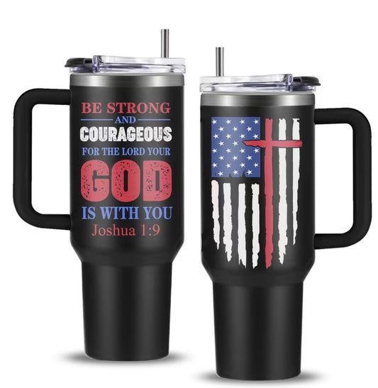 “God is With You” Double Wall Stainless Steel 40oz Tumbler