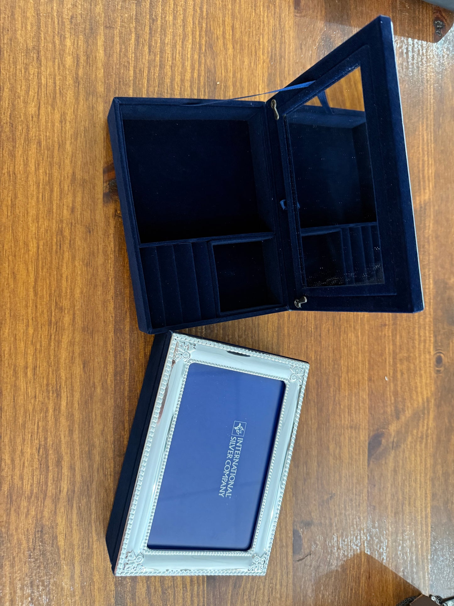 Beautiful International Silver Company Photo Frame Jewelry Box