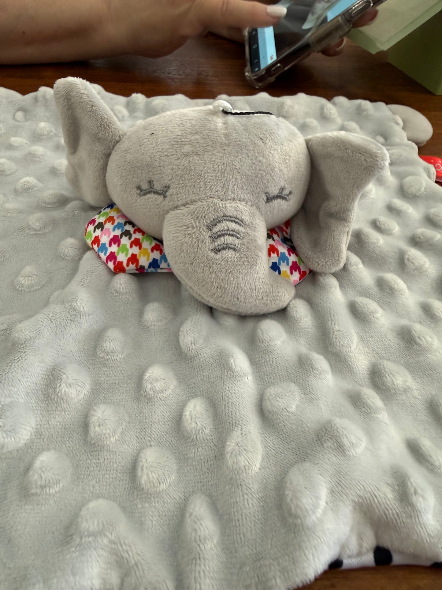 Baby Elephant Security Tag Blanket