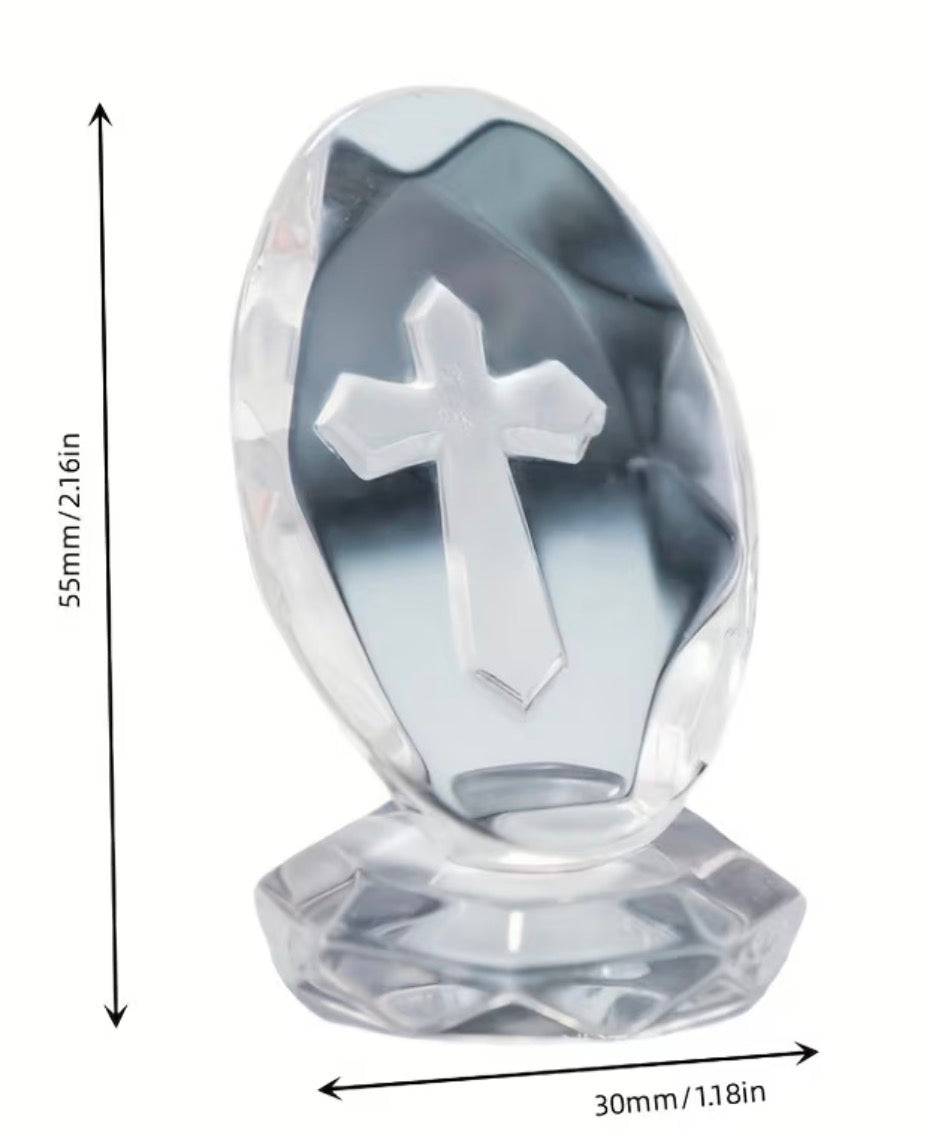 3D Crystal Cross Statue