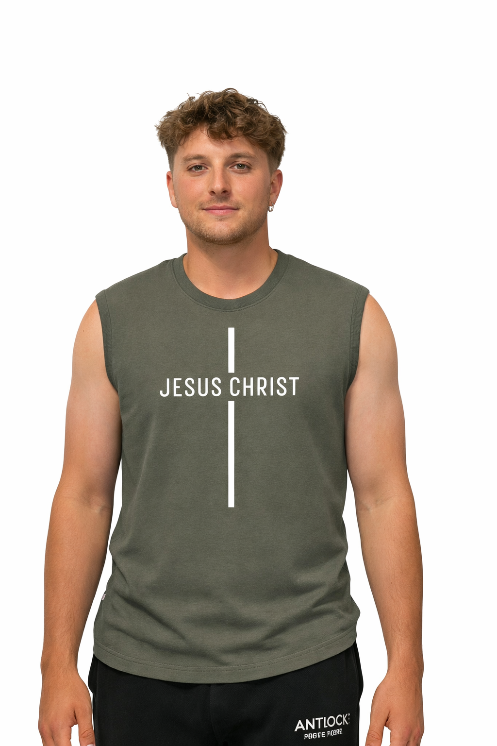 “Jesus Christ” Cross Men’s Muscle Shirt