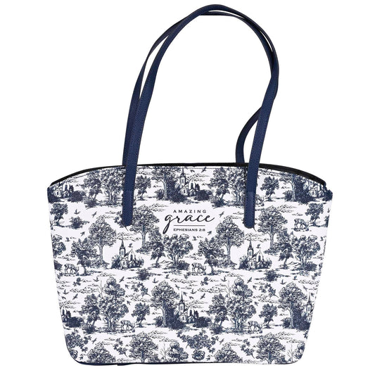 White Dove Bible Case Grace Church Toile Wedge XLarge