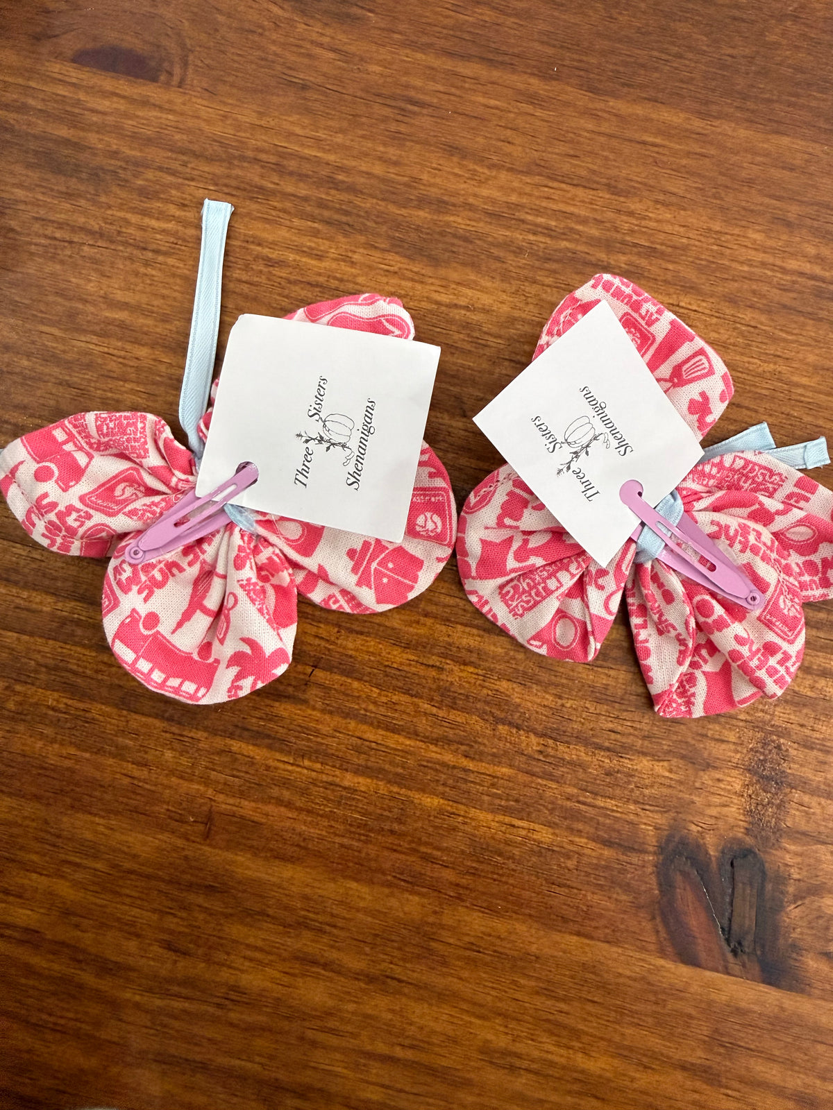 Three Sisters Shenanigans Custom Butterfly Headbands, Barrettes, Hairclips