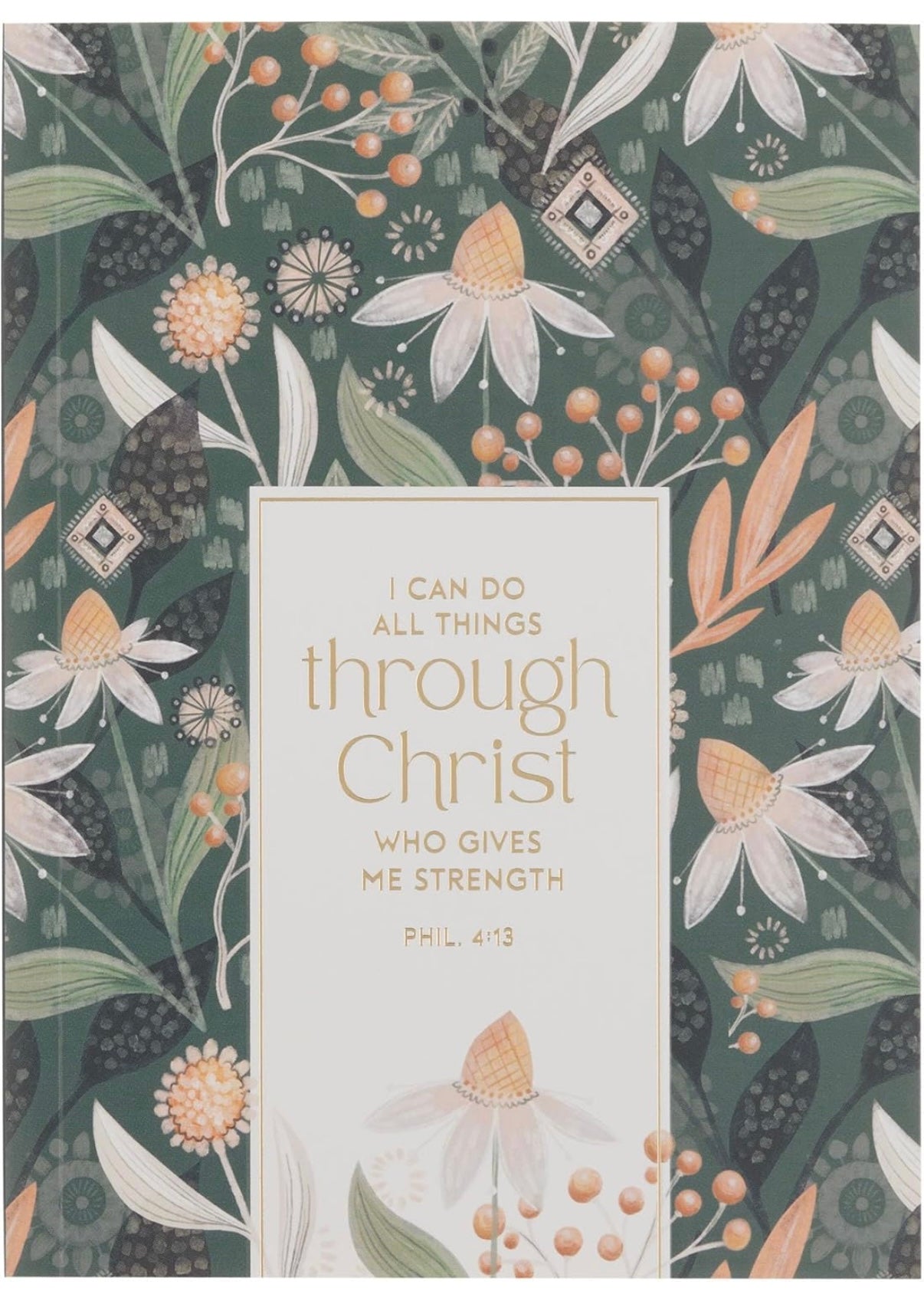 “I Can Do All Things” Floral Journal