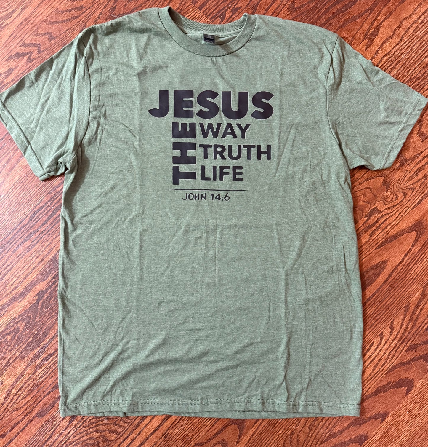 Jesus The Way Heather Green T-Shirt