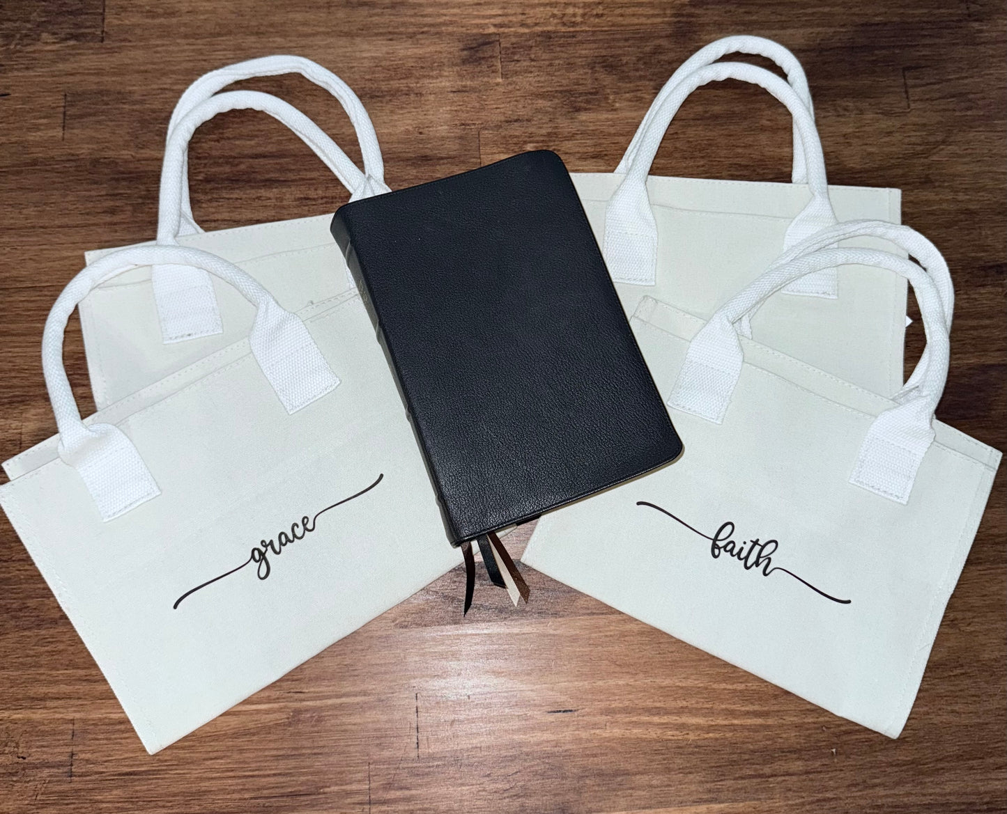 Faith and Grace Canvas Book Cover Carry Case