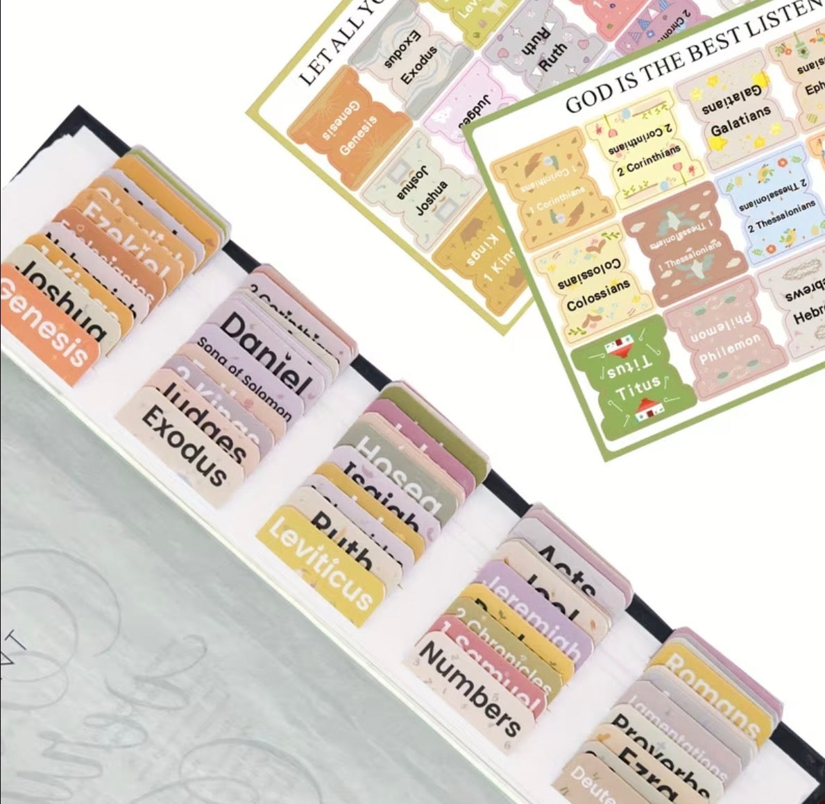 Faith Themed Earth Tone Bible Tabs
