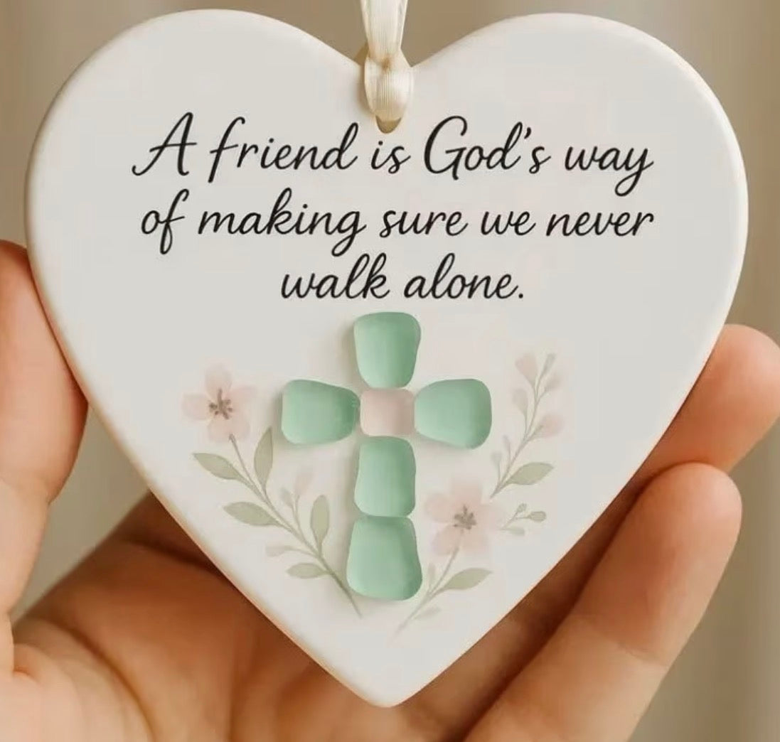 “A Friend is God’s Way” Acrylic Friendship Pendant