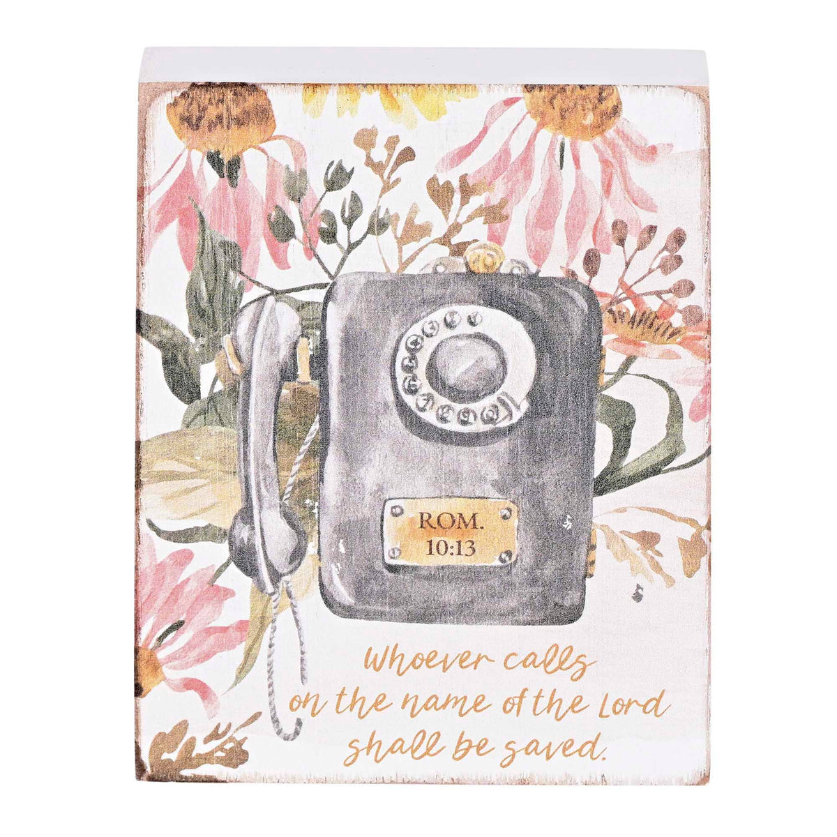 Whoever Calls White Tabletop Plaque 3x4