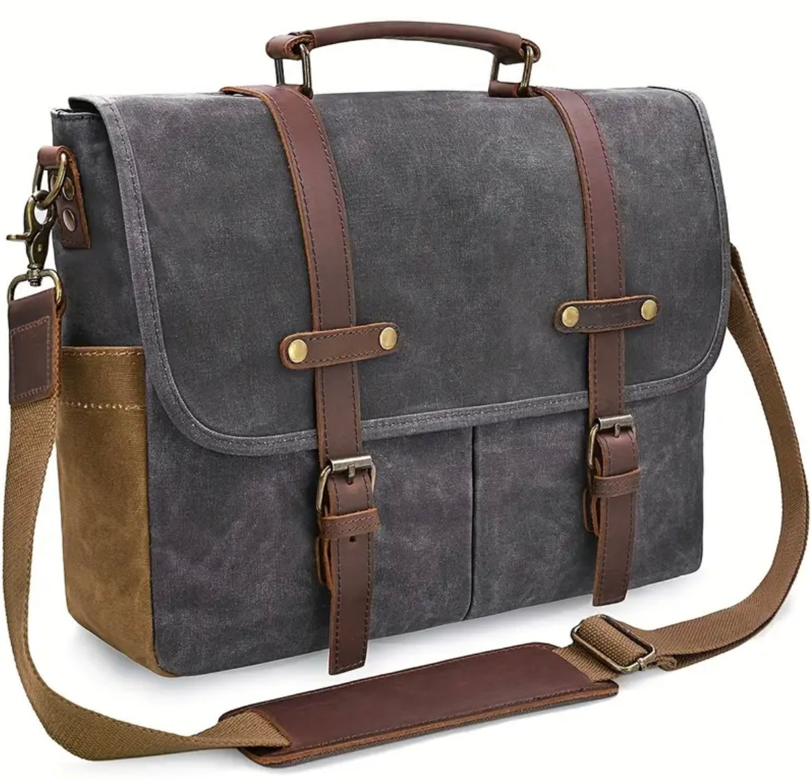 Men’s Waxed Canvas Briefcase