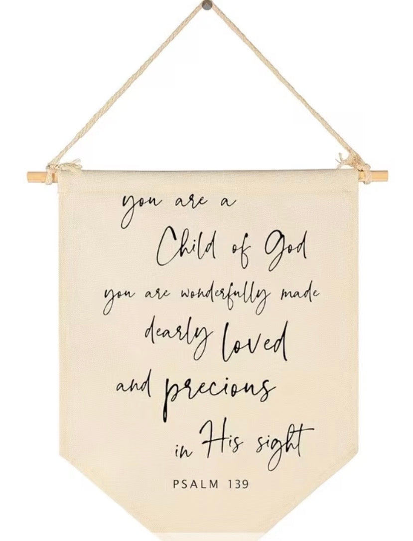 Psalm 139 “Child of God” Canvas Wall Hanger