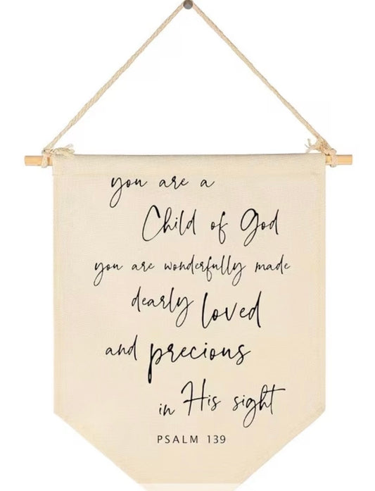 Psalm 139 “Child of God” Canvas Wall Hanger