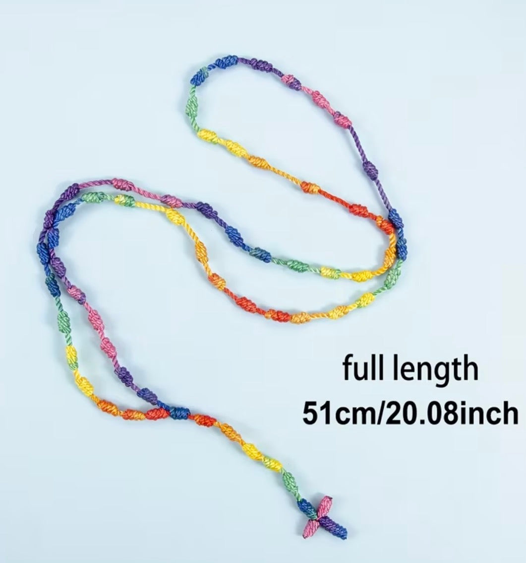 Kids Multicolor Rosary Necklace