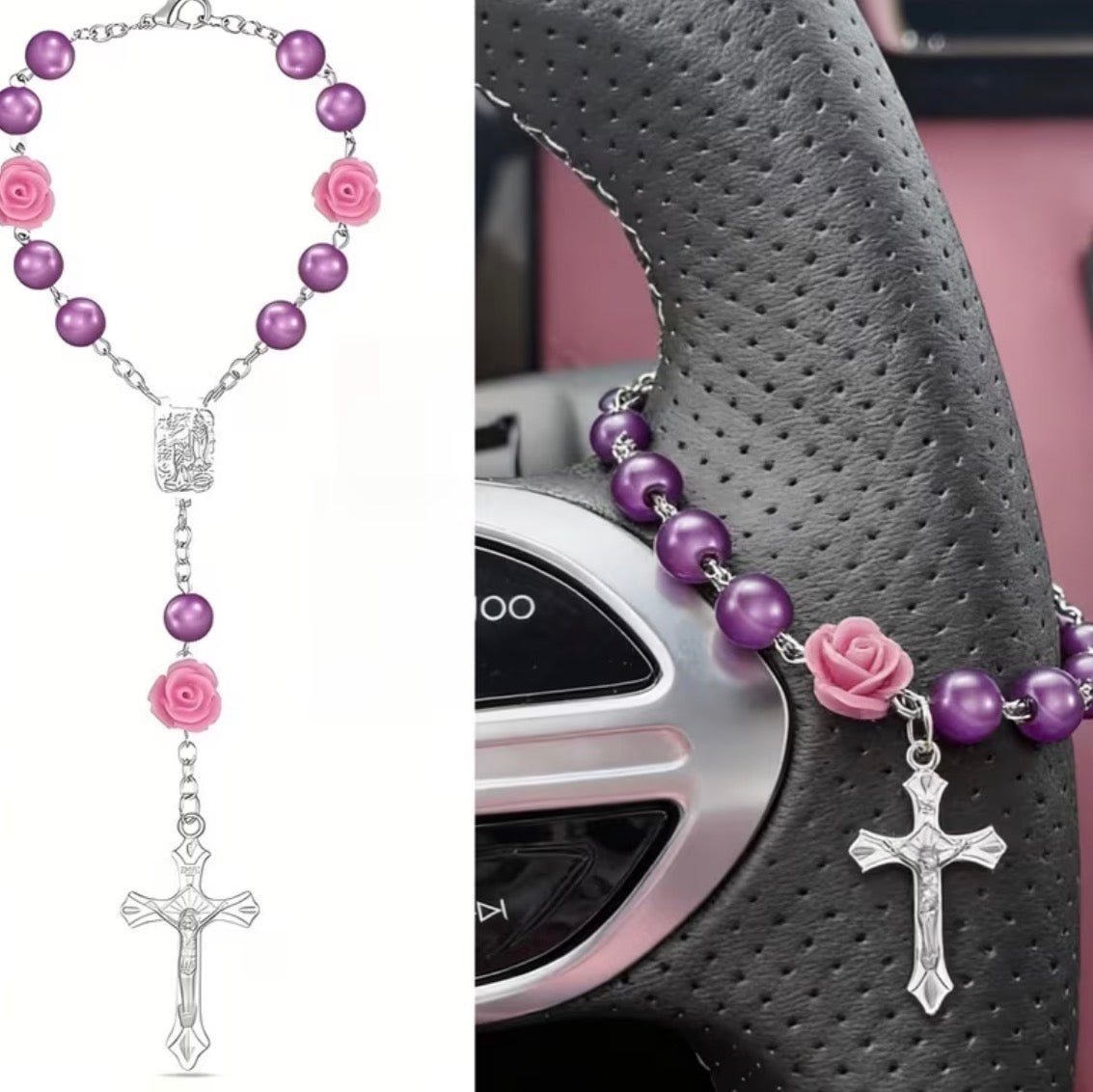Car Steering Wheel Cross Charms