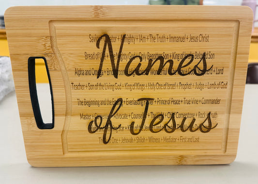 Names of Jesus Bamboo Cutting Board