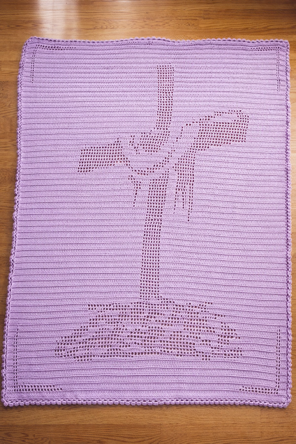 TOFTS Custom Knitted Resurrection Cross Blanket