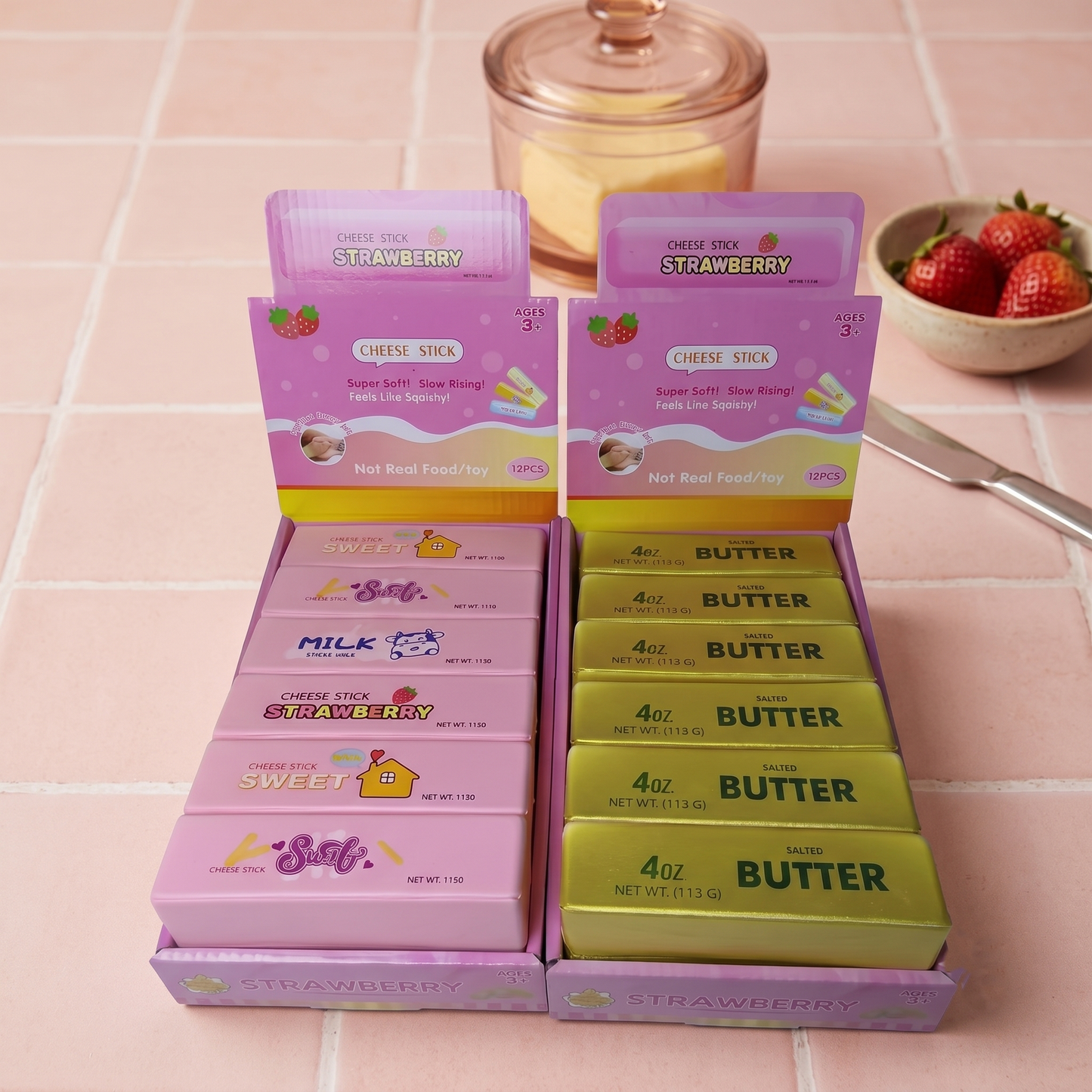 Butter Stick Squishy Fidget Toy for Stress Relief- 2 options