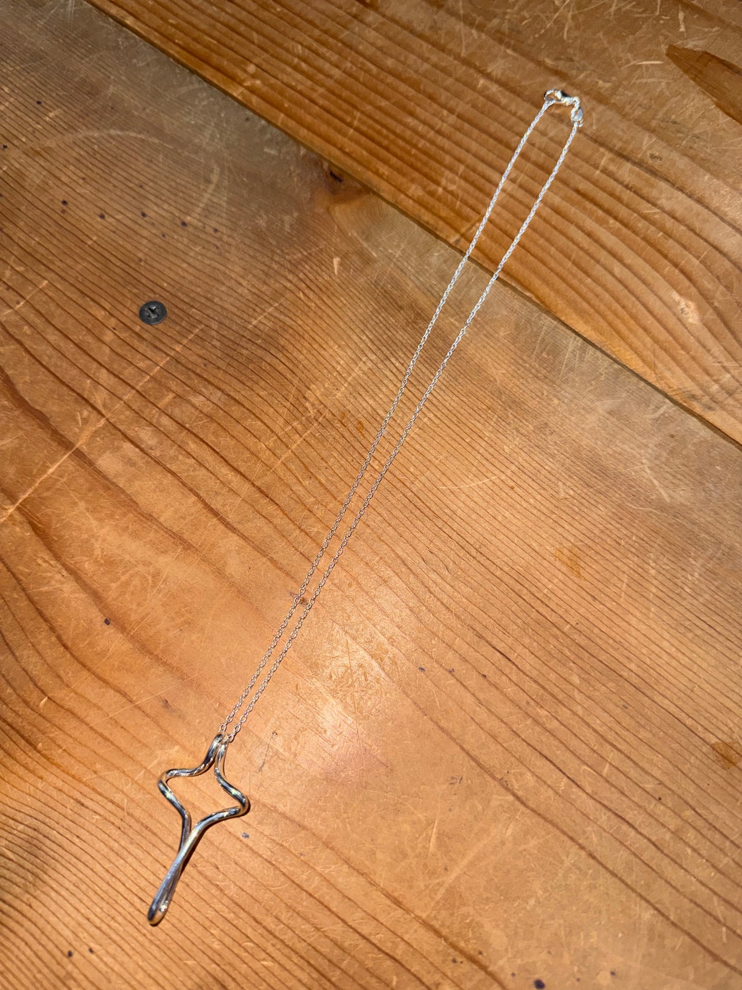 Sterling Silver Open Cross Necklace