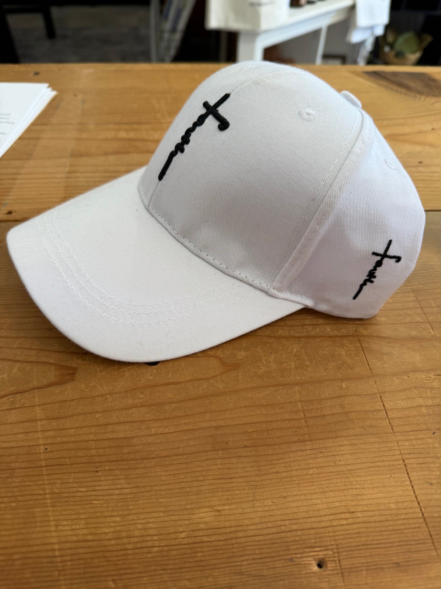 Embroidered “Faith” Cross Hat