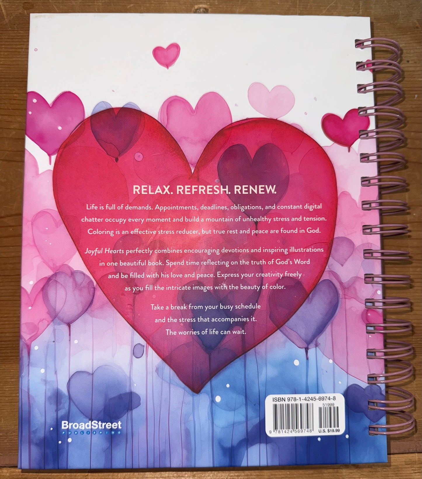 “Joyful Hearts” Devotional Coloring Book