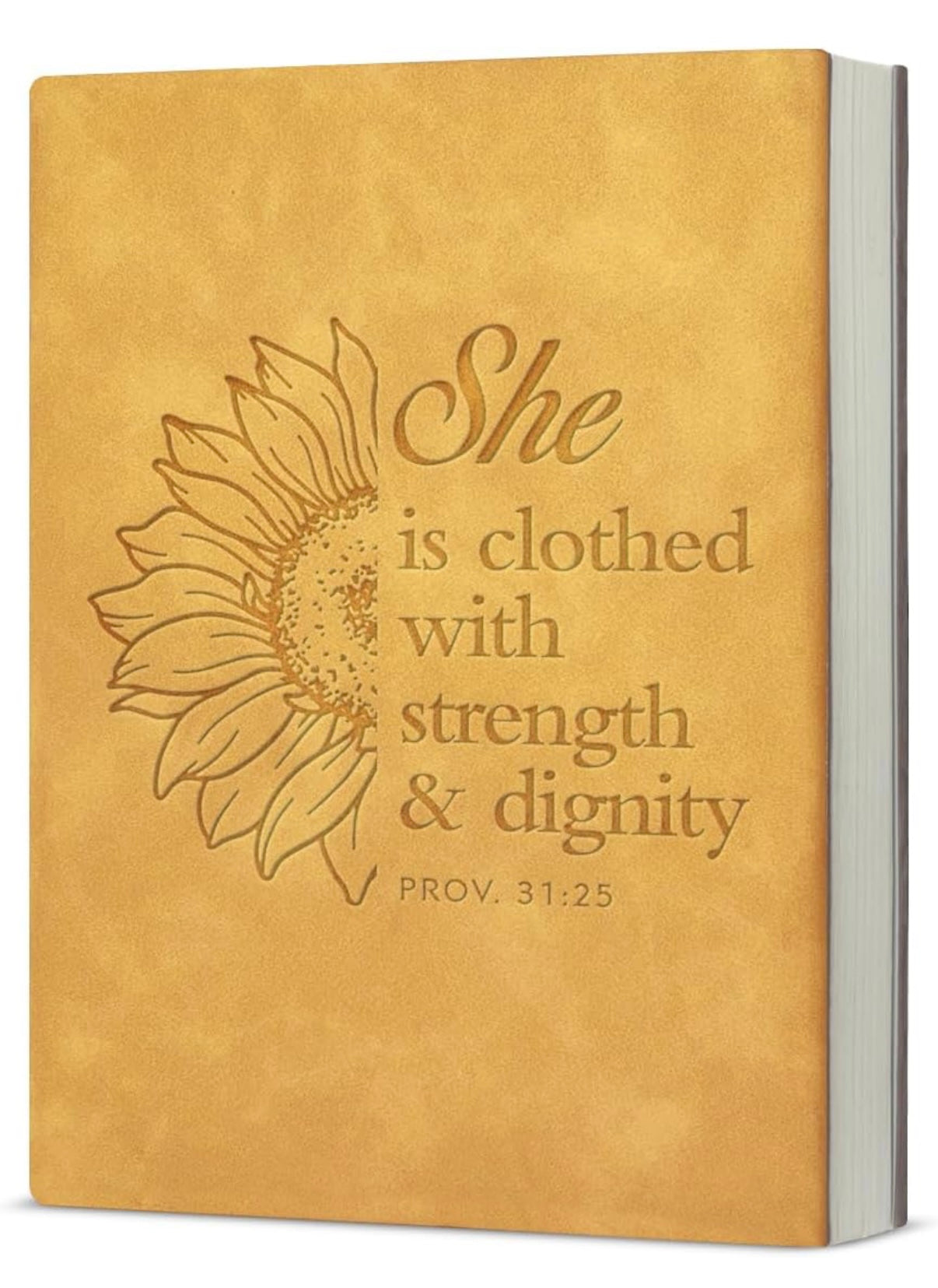 Yellow “She is Clothed” Vegan Journal
