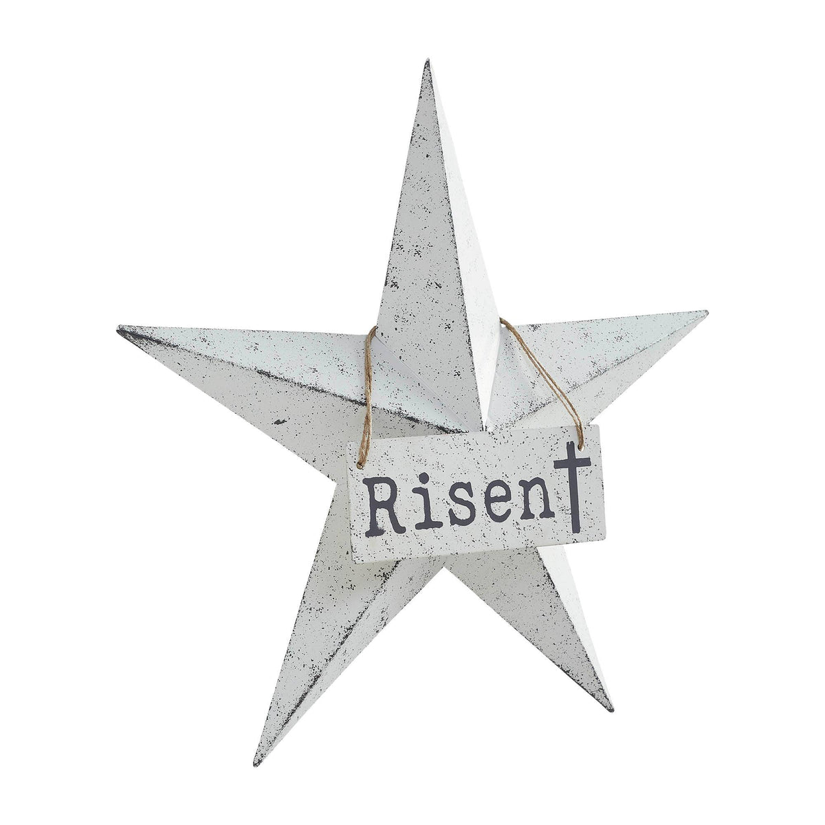 Metal Star w/ Risen Tag 12x12