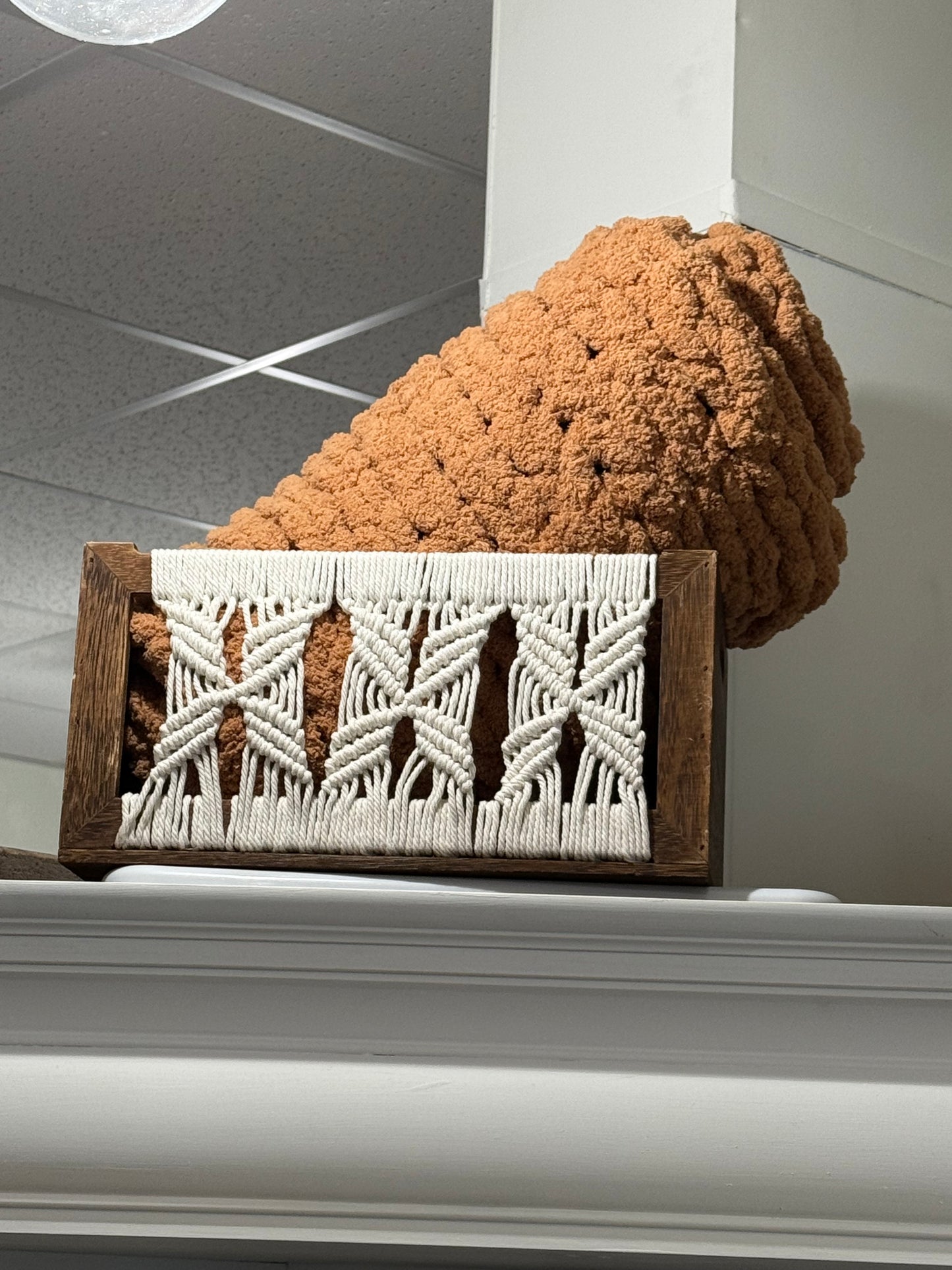 Hand Knit Chunky Blanket