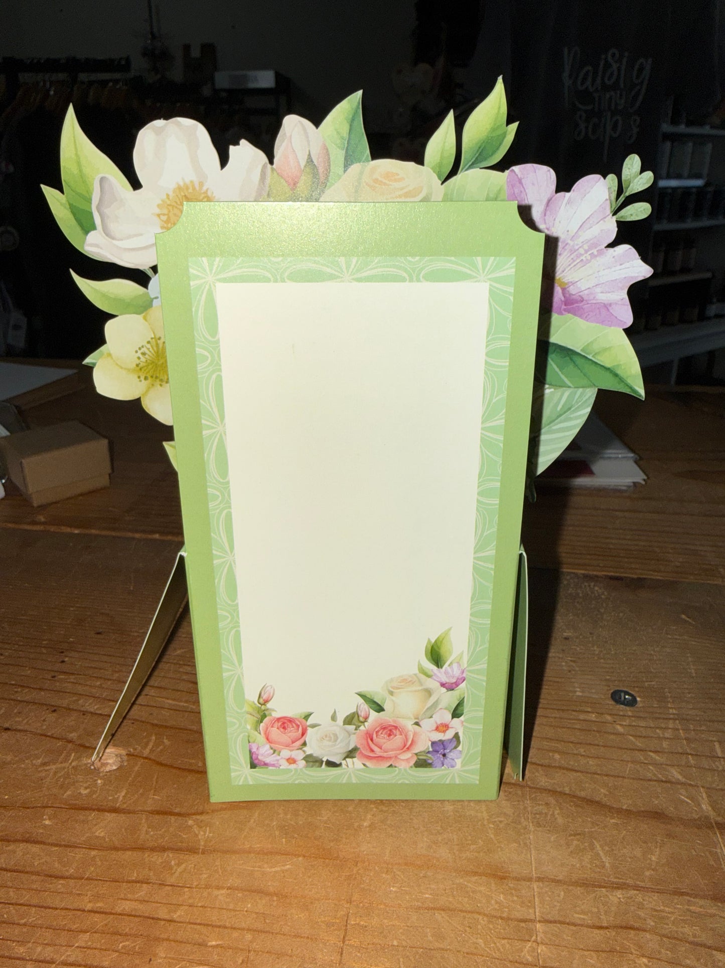 3D Pop-Up Flower Bouquet “Thinking of you” Card