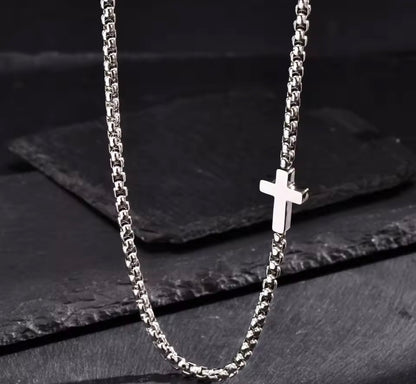 Men’s Side Cross Necklace
