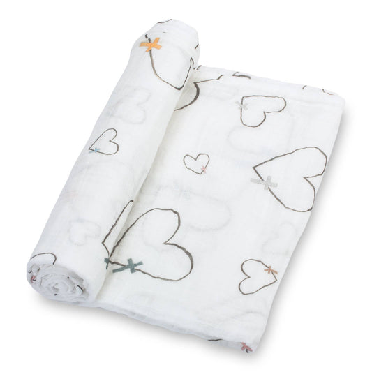 Baby "The Love of Christ" Muslin Swaddle Blanket 47x47