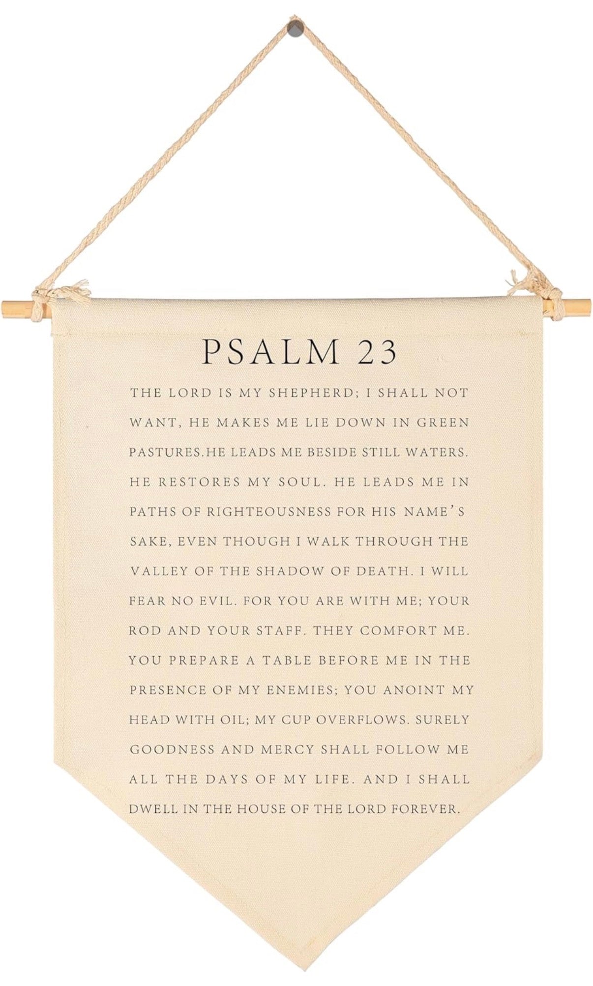 Psalm 23 Canvas Wall Hanging Decor