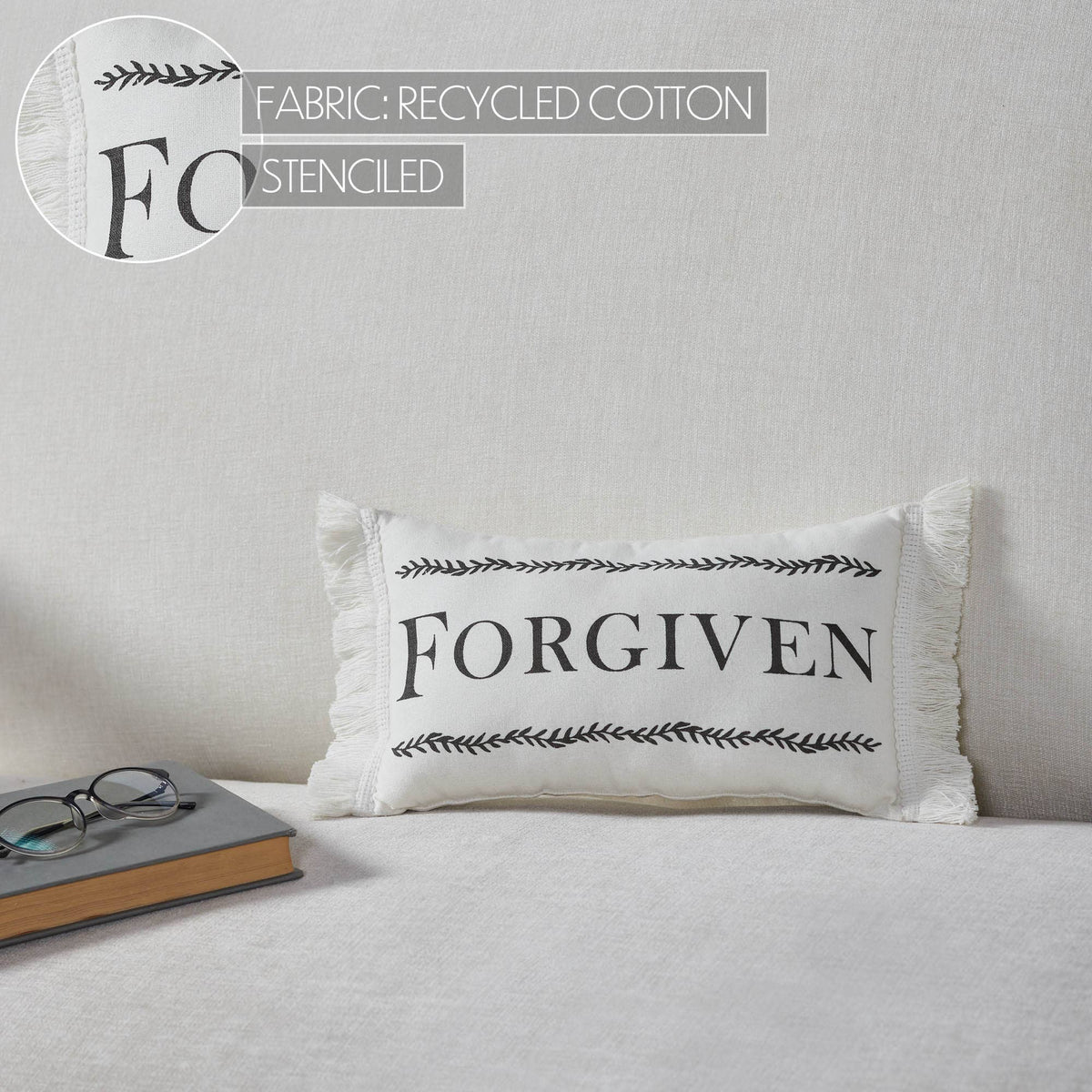 Risen Forgiven Throw Pillow 7x13