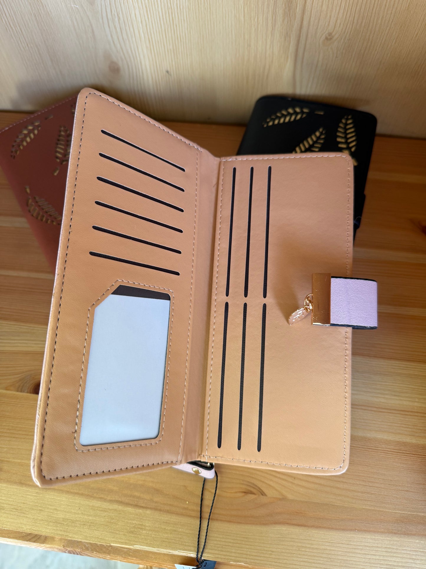 Vegan Leather Golden Leaf Wallet