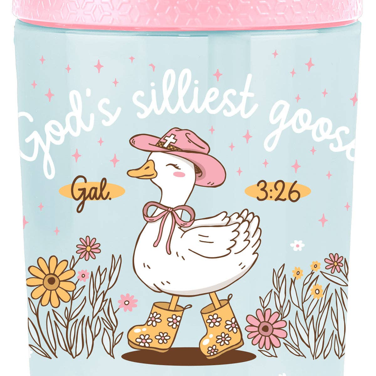 Goose & Lamb 15 oz Silicone Straw Cup  (2 Pack)