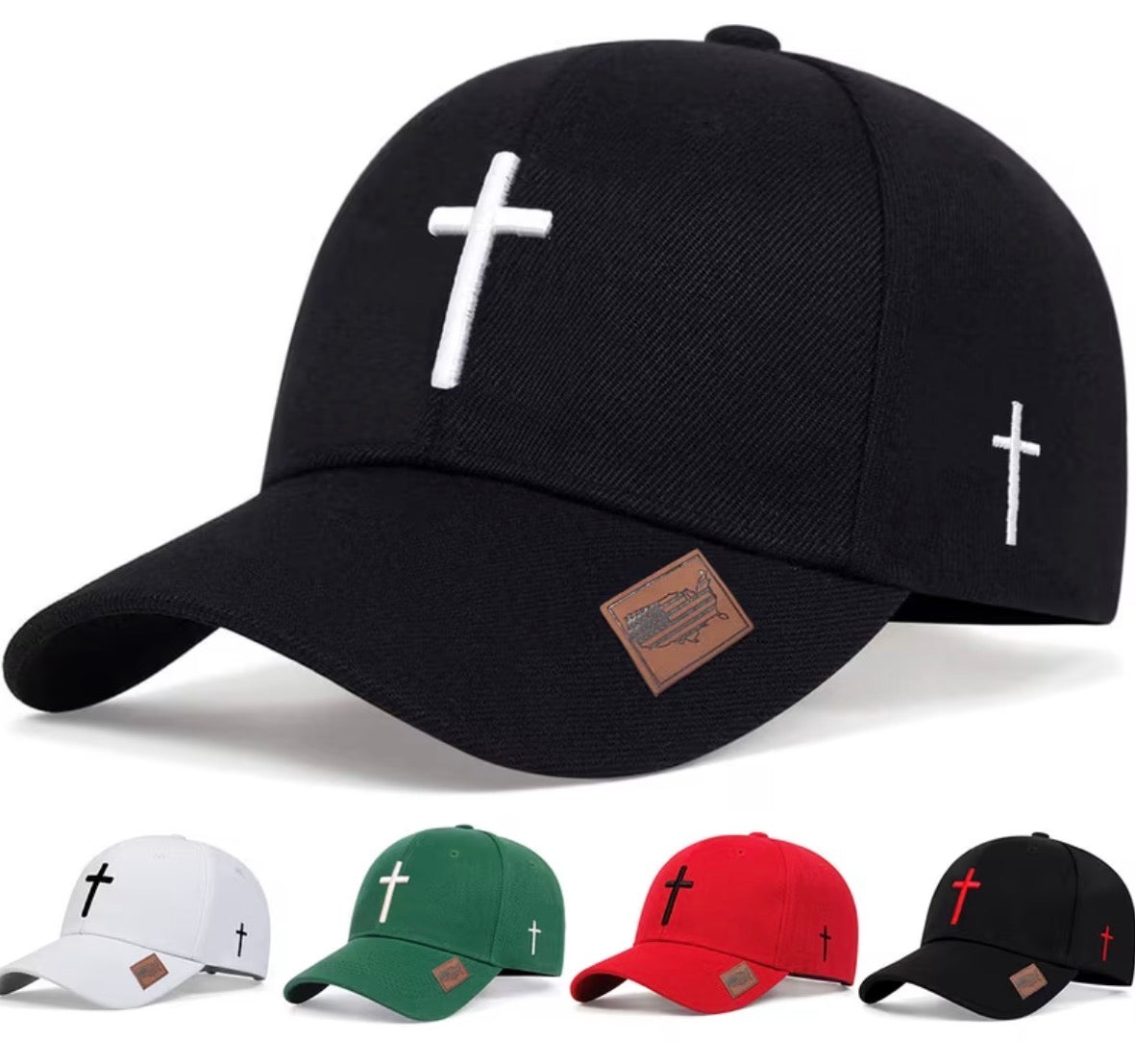 Embroidered Cross Hat