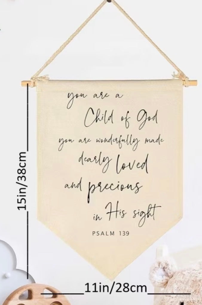 Psalm 139 “Child of God” Canvas Wall Hanger